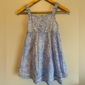 Sigrid Olsen Blue and White Floral Kids Dress